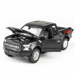 1:32 skaalaga Ford Raptor F150 survesulamist mudelauto m&auml;nguasi, tagasit&otilde;mmatav veoauto heli ja valgusega lastele t&auml;iskasvanutele m&otilde;eldud kingituste kollektsioon 1/32-17.3x8x6.1cm matt must v&auml;rv