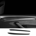 Tesla Model 3 tarvikute keskkonsooli jaoks Dekoratiivsed kleebised Model Y S&uuml;sinikkiust ABS Model3 Dekoratiivsed Door Trim