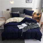 4tk voodipesu &uuml;hev&auml;rviline Kahepoolne matt voodilinad tekikatted padjap&uuml;&uuml;r neljaosaline komplekt kodutekstiilist tekikott 1.5 Three piece set gray
