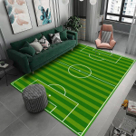 3D jalgpalliv&auml;ljaku vaip lastetoale Pehme p&otilde;randamatt, mikrokiust suur vaip Lastele pestav beebitoa m&auml;ngumatt poiste vaip 120cm x 160cm