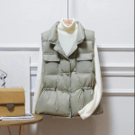 Uus ultrakerge sulevest naiste l&uuml;hike vest tuulekindel kerge soe vest naiste valge pardi sulemantel varrukateta S