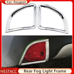 2tk ABS Chrome auto tagumine tagumine udutulelaterna raami kaunistus kleebise katte trimm Peugeot 2008 2014- black