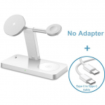 4 in 1 15 W kokkupandav magnetiline juhtmevaba laadija iPhone 12 13 14 Pro Max 11 kiirlaadimisalus Apple Airpodidele 3 Iwatch 8 White Without Plug