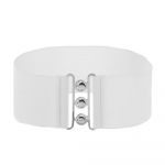 Moodne vabaaja veniv metallist pandlaga v&ouml;&ouml;rihm lai elastne v&ouml;&ouml; v&ouml;&ouml;rihm kleit, kummipaelad valge