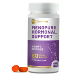 Menopure Hormonal Support 60 Vegan Pro kummikommi | Loomulik toetus menopausi ja perimenopausi jaoks | Maitsev Tutti Frutti maitse
