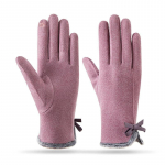 Bow Decor Fuzzy Gloves Elastsed Plush k&uuml;lmakindlad t&auml;iss&otilde;rmega kindad &otilde;ues s&otilde;itmiseks jalgrattaga kalap&uuml;&uuml;giks One size hall