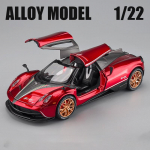 1/22 Scale Huayra Dinastia Supercar Diecast automudeli m&auml;nguasi, tagasit&otilde;mmatav s&otilde;iduk heli ja valgusega lastele v&auml;ikelastele poistele t&uuml;drukutele m&otilde;eldud kingituste kollektsioon 1/22-20x9.8x5cm