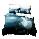 Miyazaki Hayao Spirited Away voodipesukomplekt Tekk Stuudiokorter Ghibli Totoro Tekikott Lohja Voodiriided Lastele Laste poisi voodi 155x215cm 3pcs