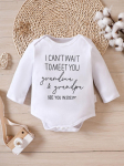 Baby 2023 Baby Bodysuit Armas v&auml;ikelapse body, pikkade varrukatega body 0-3m valge
