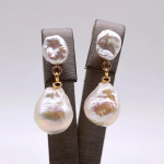 Vintage naiste k&otilde;rvar&otilde;ngad Naturaalne valge barokkp&auml;rli ripats Kuldk&otilde;rvar&otilde;ngad Water Drop Pearl L&uuml;hikesed k&otilde;rvar&otilde;ngad Kingitused emale
