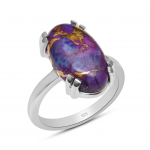 Looduslik ovaalse kujuga lilla t&uuml;rkiisiga massiivne 925 sterlingh&otilde;bedast piidega kinnitusega s&otilde;rmus naistele ja t&uuml;drukutele, suurus 5 kuni 12 10 lilla