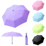 8K &uuml;hev&auml;rviline automaatne vihmavari 3 kokkupandav tuulekindel p&auml;ikesevari 360 kraadi p&ouml;&ouml;rleva konksu k&auml;epidemega roosa