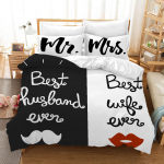 3D King- ja Queen-prinditud voodipesukomplekt Yst&auml;v&auml;np&auml;iv&auml; tekikate padjap&uuml;&uuml;ri komplekt kaheinimesevoodiga t&auml;issuuruses pehme tekikate paari voodikatted DE 155x220cm