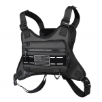 Hingav sportlik rinnakott, veekindel, peegeldav eesmine jooksuvesti kott meestele must