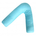 Imetav raseduspadi eemaldatava kattega PP puuvillane t&auml;ielikult t&auml;idetud selja &otilde;lgade kaela toetav ortopeediline V padi hall