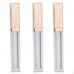 3Pcs 4ml Makeup Empty Tubes Lip Bottles - copper material gold