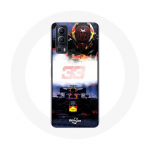 Vivo Y72 vormel 1 &uuml;mbris Max Verstappeni F1 Driver must punane ja kollane