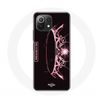 Coque pour Xiaomi Mi 11 Lite Blackpink Groupe de K-pop Album The Album 2020 Logo Rose Fond Noir