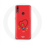 Coque pour Huawei P30 Lite BTS Bangtan Gar&ccedil;ons BT21 TATA V Fond Rouge