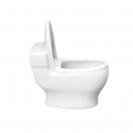 Taimepott Pilkup&uuml;&uuml;dev tualettruumi kujuga keraamiline &auml;ravooluavaga lillepott Avaleht S valge