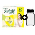 [TEAZEN] Kombucha pulber 6 maitset 30T / sidrun, sidrun, ananass, virsik, mango guajaav, l&auml;ikiv musket Peach 30t+free bottle