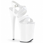 Naised Seksikad sandaalid Platvorm Peep Toe Model Pole Dance K&otilde;rged kontsad &Ouml;&ouml;klubi kingad Striptiisi kingad 34 valge