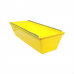 12&rdquo; Drywall Mud Pan with Scraping Bar Sheared Edges Easy to Clean Durable Lightweight Tapered