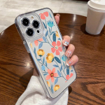 iPhone 15 14 Pro Max 13 12 Mini 11 XR X XS Max 8 7 Plus Cover p&otilde;rutuskindel lilleprinteriga silikoonist pehme telefoni&uuml;mbris jaoks iPhone 15 parkkoor