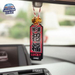 JDM Chinese style Bell Ring Fringed Amulet Car Auto Rearview Mirror Ornament Charm Fashion Blessing Pendant Hanging Decor Acce B style