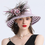 Fascinatorid Valged Pulmad Sinamay M&uuml;ts Naistele Lai &Auml;&auml;rtega M&uuml;tsid Fedora Vintage Daamide Kirikukleit Derby M&uuml;tsid 57-58cm