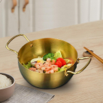 Keedupott Korea Ramen Nuudli Kuumuskindel K&auml;epide Supp Kiirtoit Restorani jaoks 22cm_Gold