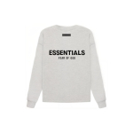 Fear of God Essentials S&uuml;gis SS22 L&otilde;tv &uuml;mmarguse kaelusega dressipluus kleeplogo ja meestele Dressipluus Hele Kaer FOG-SS22-340 XL