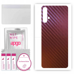 apgo skin sticker film foil vinyl for the BACK compatible with Huawei nova 5, scratch-resistant, easy to install - Carbon Chameleon CAKA5