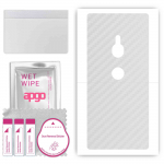 apgo Protective Skin Sticker for the back compatible with Sony Xperia XZ2, Wrap Film, Foil, Vinyl - Pattern Transparent Carbon