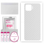 apgo Protective Skin Sticker for the back compatible with Oppo Reno4 SE, Wrap Film, Foil, Vinyl - Pattern Transparent Carbon