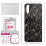 apgo Protective Skin Sticker for the back compatible with vivo iQOO Pro, Wrap Film, Foil, Vinyl - Pattern Carbon Black Pixel