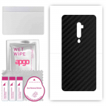 apgo Protective Skin Sticker for the back compatible with Oppo Reno 5G, Wrap Film, Foil, Vinyl - Pattern Carbon Black