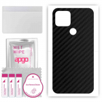 apgo Protective Skin Sticker for the back compatible with Google Pixel 5, Wrap Film, Foil, Vinyl - Pattern Carbon Black