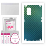 apgo Protective Skin Sticker for the back+sides compatible with Realme X7, Full Wrap Film, Foil, Vinyl - Pattern Carbon Chameleon CAKA1