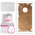 apgo Protective Skin Sticker for the back+sides compatible with Huawei Y9a, Full Wrap Film, Foil, Vinyl - Pattern Rusty Copper