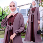 Naiste moslemi pikkade varrukatega lendav maxi kardigan Islamic Open Eest kimono Abaya hommikumantel T&uuml;rgi Kaftan &uuml;hev&auml;rviline rihmaga lahti XXL lilla