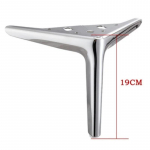 4 tk/komplekt metallm&ouml;&ouml;bli jalad 120/150/190mm kapi diivani jalalaud, telerikapi jaoks kapi jalgade tugi M&ouml;&ouml;bli tarvikud Chrome 19CM