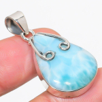Natural Republic Larimar Gemstone 925 Tahke Sterling H&otilde;bedast Ripats 1,75 o7O18 white