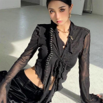 Naiste suvine prantsuse hottie rihmaga kellukesega v&otilde;rkkardigan, &otilde;huke topp One size must