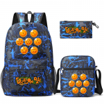 3 tk/komplekt Anime Dragon Ball seljakott &otilde;lakotiga pliiatsitaskuga poisst&uuml;drukule Back To School Bookbag Naiste reisikott Mochila