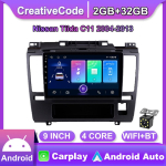 9-tolline Android autoraadio Carplay Nissan Tiida C11 jaoks 2004-2011 Multimeedia videopleier GPS Navigatsioon WIFI 2+32GB 2+32GB