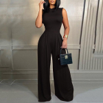 Suvine vabaaja plusssuuruses laia s&auml;&auml;rega kombinesoon naiste p&uuml;ksid Slim Fit tr&uuml;kitud varrukateta naiste m&auml;ngukost&uuml;&uuml;mid Vintage lahtised naiste bodid 24484 S must