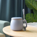 Keraamiline hommikus&ouml;&ouml;gikruus kaanega Lusikas Creative Milk Coffee Cup Lihtne kodukontori veetass