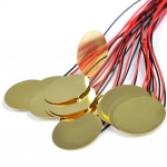Piezo Pickup Pieso v&otilde;imendid kettad Piezo plaadi muundur kontaktmikrofoni p&auml;&auml;stiku heliandur koos 13-tolliste juhtmetega akustilise kitarri trummi jaoks 20mm diameter & 250mm cord length