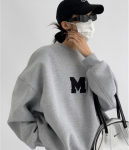 Naiste Lahtised Pullover Kapuutsiga Pusad &Otilde;pilaste Mood Tikitud Kirjadega Higipusa Naiste &Uuml;mara Kaelusega Kampsun Samet S&uuml;gis Uus Korea Stiil M hall v&auml;rv